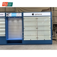 Vitrine de présentation pour entrepreneur, comptoir en verre pour magasin de téléphonie mobile, grande capacité, en plexiglas, pour projet d'aménagement intérieur de magasin de téléphonie mobile