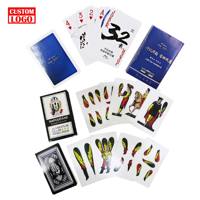 Cartes de poker imperméables personnalisées en plastique, cartes à jouer en plastique PVC