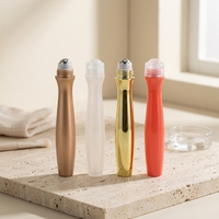 Flacon roll-on pour crème pour les yeux en PETG, emballage cosmétique, 15 ml, couleur personnalisée, contenant pour sérum