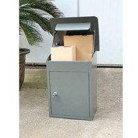 Boîte aux lettres extérieure autoportante en acier galvanisé, étanche, antivol, verrouillable, grande capacité, avec serrure à clé pour courrier et colis
