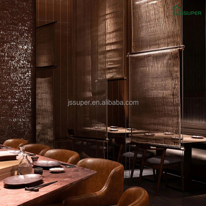 Thiết kế hiện đại không gỉ kiến trúc nội thất kim loại cuộn dây phân vùng không thấm nước chuỗi thư vải khách sạn Hội trường trang trí - Product Image 5