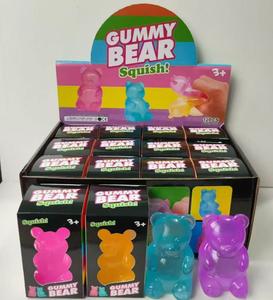 2026 Sensory Squeeze Fidget Toys Autism Slow Rising Ice Stress Ball Square Maltose Bear Squishy PU TPE Silicone Unisex 14 Years - Product Image 1