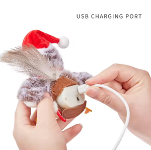 Jouet interactif pour chien et chat, jouet électrique pour chat, oiseau qui bat des ailes et chante, jouet interactif pour chat - Product Image 4