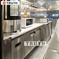 Véritable Camion Remorque Alimentaire Mobile Bar, Bière, Crème Glacée, Conforme aux Normes, Chariot de Vente en Acier Inoxydable pour Hot-Dogs, Pizzas – Petite Remorque