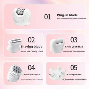 Kit de soin 5 en 1 pour femme, rasoir électrique sans douleur, rechargeable, étanche IPX7, épilateur électrique pour femmes - Product Image 6