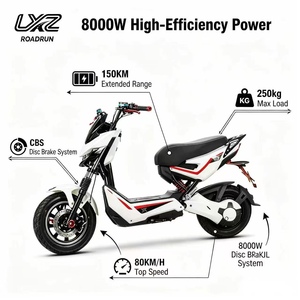 Nuevo Diseño de Motocicleta Eléctrica de Turismo para Adultos de 72V, Motor de 3000W/5000W, Potente Moto Deportiva Eléctrica con Batería de Litio/Plomo-Ácido, 250kg - Product Image 6