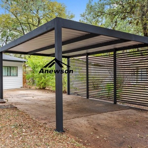 Vente en gros d'usine de parking extérieur de qualité, étanche et bon marché pour la maison, gazebo, toiture de garage, abri d'auto en acier et aluminium - Product Image 3