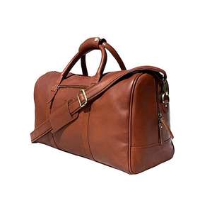 Bolsa de Viaje de Cuero Genuino para Hombre y Mujer, Bolsa para Ropa, la Mejor Bolsa de Mano de Cuero Auténtico para Unisex, Proveedores Premium - Product Image 1