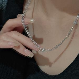 Collar de Plata de Ley S925 con Circonita, Estilo Retro, Personalizado, para Uso Diario, Cadena para Clavícula, Collares Elegantes - Product Image 2