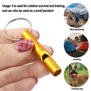Pendentif porte-clés haut décibel survie en plein air sifflet d'urgence outil de Camping multifonction chiens sifflet d'entraînement pour animaux de compagnie - Product Image 3