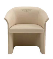 Fauteuil de détente en cuir, chaise individuelle, style moderne minimaliste, structure en bois courbé, pour hall d'hôtel, salon, chambre à coucher