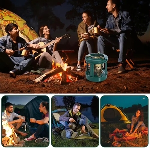 Estufa de Queroseno, Núcleo de <span class=keywords><strong>Hierro</strong></span> para Cocinar, Mini Estufa Portátil para Acampar, 8 Mechas, Equipo Multiusos para Picnic y Senderismo - Product Image 3