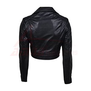 Chaqueta corta de cuero Real para mujer, Color brillante, 100% - Product Image 4