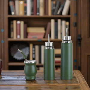 Termo de Acero Inoxidable para Yerba <span class=keywords><strong>Mate</strong></span> de 500 ml con Pajita, Portátil y Recargable, Ideal para Regalos - Product Image 1