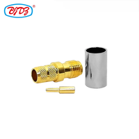 Fourniture du fabricant SMA femelle Jack à sertir LMR240 LMR-240 RG59 RG8X H-155 H155 câble plaqué or RF coaxial connecteurs coaxiaux