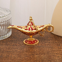 Lampe magique d'Aladdin, nouvelle taille extra-petite 12*6.8, lanterne à vœux en métal, ornement artistique