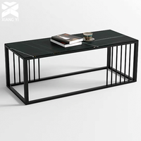 Table basse moderne minimaliste en dalles de pierre convertible, avec taille personnalisée pour salon et bureau à domicile