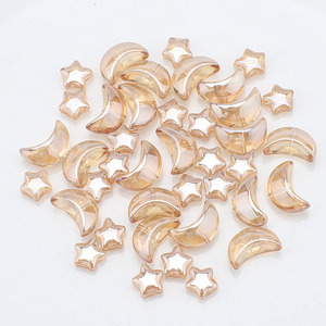 Cuentas de estrella de <span class=keywords><strong>luna</strong></span> de cristal de oro ámbar Zhubi, collar de cuentas DIY, pulsera, cuentas de cristal de cuarzo de varios colores para la fabricación de joyas - Product Image 3