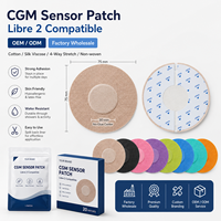Patchs de capteur CGM personnalisés avec impression sur mesure, étanches et adhésifs, conformes à la norme CE ISO13485, pour capteur de surveillance du glucose, marque privée OEM.