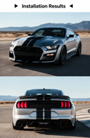 Kit de conversion de carrosserie complet style GT500 pour Ford Mustang S550 2015 2016 2017 avec pare-chocs avant et arrière et jupes latérales