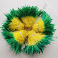 Plumes de coq chinoises pour costumes de carnaval, plumes de selle, plumes de Gallo, plumes de coque, bicolores, pour décoration, en guirlande