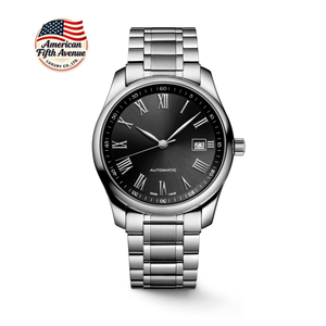 Montre Classique Minimaliste pour Hommes avec Cadran Diamant Luxe Mouvement Mécanique Tachymètre Étanche Boîtier en Acier Inoxydable - Product Image 1