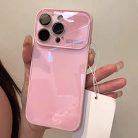 Coque de protection antichoc en verre trempé couleur bonbon de luxe pour appareil photo iPhone 17 16 15 14 13 Pro Max, coque arrière rigide