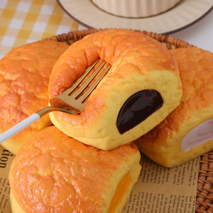 RJ Super Soft Cube Sticky Cream Puff Bread PU Slow Rebound Stress Relief Toy <b>Creative</b> Food Play Pinch Squeeze Fidget <b>Gift</b> - Product Image 1