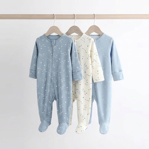 Tutina per Neonati in Cotone Biologico, Pagliaccetto con Zip Bidirezionale, Abbigliamento per Neonati con Stampa Personalizzata - Product Image 1