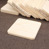 Sous-verres carrés créatifs en bois massif écologique, résistants à la chaleur, pour tasses à café et protection de table