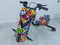 Tricycle Électrique de Haute Qualité 3 Roues 250W pour Enfants, Siège Lumineux, Trottinette Enfant, Kart de Drift 360°, Rotation Extrême en Extérieur