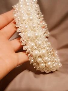 Diadema de Perlas para Novia, Estilo Europeo Americano, Adorno de Cabello con Cristales Barrocos, Aro para la Cabeza de Princesa Coreana para Damas - Product Image 2