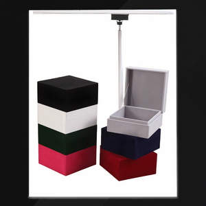 Solid-color Velvet Eco-Friendly Rigid Flip Cover Souvenir Gift <b>Box</b> Festival Gift <b>Box</b> Cosmetic Packaging <b>Box</b> Wedding Candy <b>Box</b> - Product Image 3
