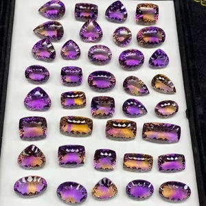 Đá quý tự nhiên <span class=keywords><strong>Ametrine</strong></span> hình bát giác, kích thước 7x5mm~16x12mm, chất lượng tốt, mặt cắt facet, kiểu cắt Radiant/Cắt Emerald - Product Image 5