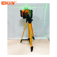 EKIIV Niveaux laser rotatifs 3D à 360 degrés pour sol extérieur bon marché Niveaux laser rotatifs 12 lignes verts avec support Niveaux laser rotatifs