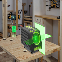 Niveau laser à nivellement automatique pour l'extérieur de qualité industrielle Petit niveau laser à lignes croisées multi-segments à 2 faisceaux verts