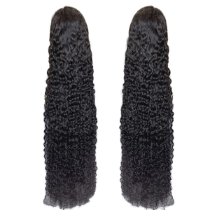 Commercio all'ingrosso 40 pollici Full HD per parrucca frontale in pizzo 12A grado 180% crudo vergine vietnamita capelli umani lungo birmano parrucca riccia Vendor - Product Image 1