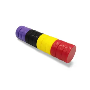 Super Strong Pull Force Gelbe Farbe Kunststoff Magnet Kunststoff Gummi beschichtete Knopf Kühlschränke Whiteboard Magnet zum Halten von DIY
