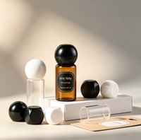 Flacons en verre vides portables de 1 ml, 2 ml, 3 ml pour échantillons d'huiles essentielles et de parfums, avec bouchon à bille