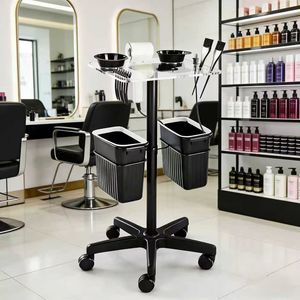 Chariot à outils pour bouclage et extensions capillaires, pour salon de coiffure, séchage à l'huile, coloration des cheveux, chariot de coloration à chaud, chariot de bar à soins capillaires en acrylique - Product Image 5