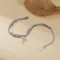 Gelang Pesona Bunga Bulan Kelahiran Baja Tahan Karat Warna Emas Rantai Klip Kertas Lapis Ganda Perhiasan Mawar Daisy Hadiah Ulang Tahun