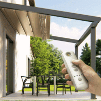 Pergola motorisée rétractable pour terrasse extérieure, protection solaire en gros