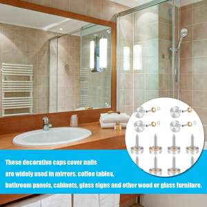 LECHEN 20 sets spiegelschroeven gepolijste dopafdekkingen decoratieve spijkers ringen meubelbeslag CNC & voor machinaal bewerkt - Product Image 6