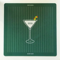 Tapis de Mahjong Écologique Inodore et Absorbant, Prêt à Expédier, Motif Cocktail, Antidérapant, pour Jeux de Cartes et Soirées de Jeu