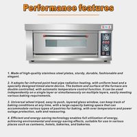 Horno Eléctrico de Convección DEBACK de Alta Calidad, Equipo de Panadería, 3 Niveles, 6 Bandejas, Control Manual, Pantalla LED