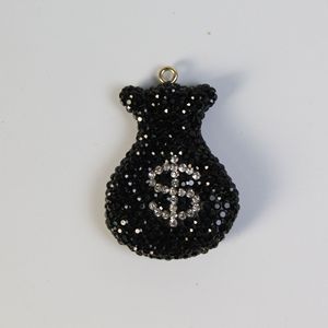 Lussuosi e Adorabili Charms a Forma di Borsa Pieno di Strass, Decorazioni per Portafogli, Diamanti in Cristallo di Argilla, Accessori per Custodie Telefono, Specchietti e Ornamenti per Auto - Product Image 4