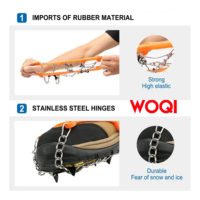 WOQI toutes saisons performance usine directement chaussures griffe anti-dérapant griffes de glace/neige glace griffe pour chaussures protecteur