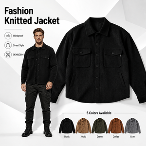 Chaqueta de Invierno para <span class=keywords><strong>Hombre</strong></span>, Impermeable, Transpirable, Estilo Bomber, <span class=keywords><strong>con</strong></span> <span class=keywords><strong>Forro</strong></span> <span class=keywords><strong>Polar</strong></span>, Ecológica, de Lana, Teñida en Color Liso - Product Image 1