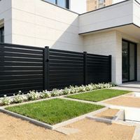 Panneaux de clôture horizontaux en WPC, écran d'intimité, résistants à la corrosion, revêtement en poudre, pour utilisation en ranch, cour, zones côtières à forte humidité