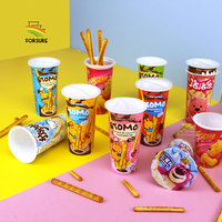 Emballage IML de qualité alimentaire imprimé de logo personnalisé direct de l'usine 200ml biscuits au doigt avec tasse à biscuits à tremper